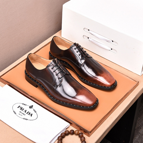 Prada _water dyeing_ high-end 2022 formal business leather shoes 38-45-8ff5a715